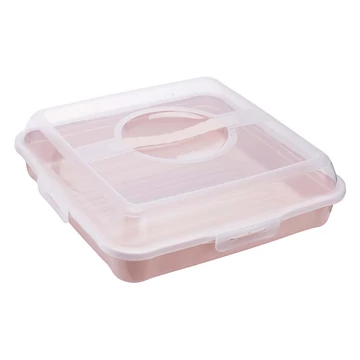 Sütemény tartó 34,5x34,5x10,5 cm Nordic Pink 1066458100000