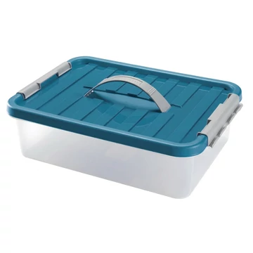 Clipbox Tároló doboz  9,0L 40x29x11cm fogantyúval, Clippes tetővel 1633