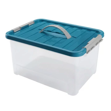 Clipbox Tároló doboz 25L 44x31x23cm fogantyúval, Clippes tetővel 1635