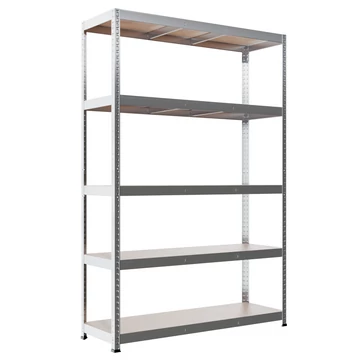 FÉM polc GALVANIZÁLT 5 polcos HDF 180x120x40cm