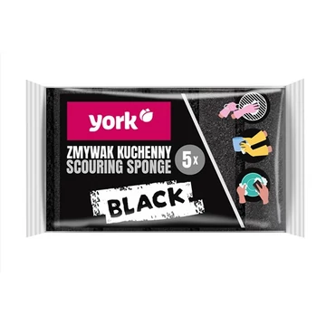 Mosogató szivacs dörzsi 5db/cs BLACK 3033