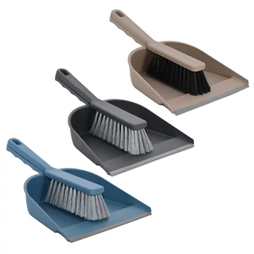 Szemeteslapát gumi éllel + kefe 6202