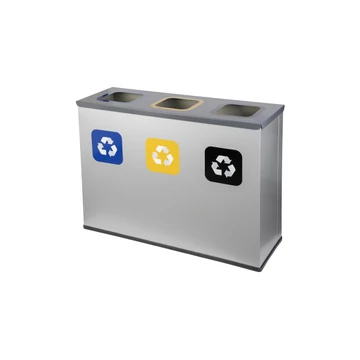 Szemetes szelektív fém EKO 3-WAY 3x60L 91x31x69cm 134