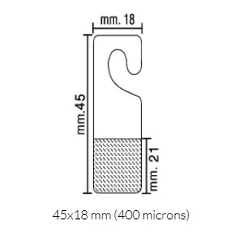 Termék kampó átlátszó HANG TAB 45x18mm öntapadós 6270 1000db