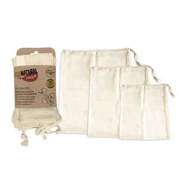 Zöldség, gyümölcs tároló zsák pamut 3db ECO NATURAL Cotton 9907