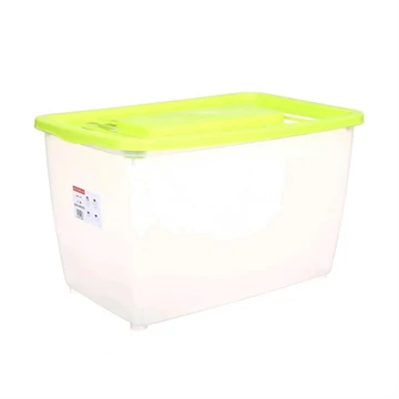 Boxmania Tároló doboz 46L 56x37x34cm gurulós, tetővel 1566