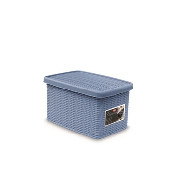 Rattan Tároló doboz 5,5L 16x29x19cm Elegance S Kék 30033