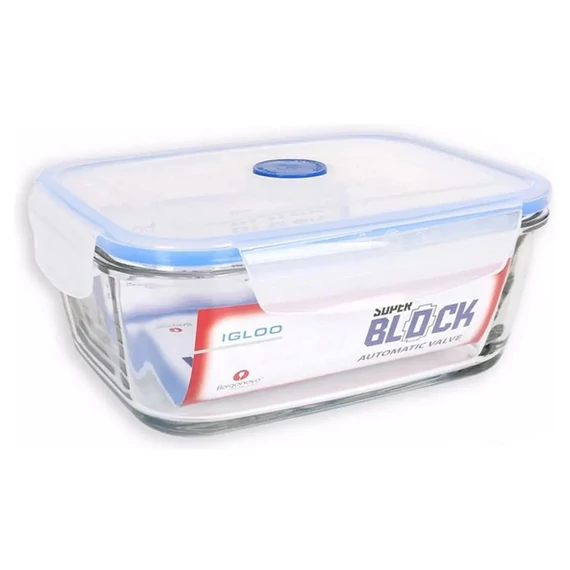 IGLOO Superblock R20  üveg ételtároló 1,5L 20x15,4x8,6cm 14070126