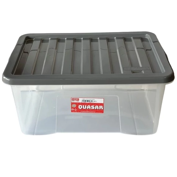 Quasar Tároló doboz 50L 60x40x26cm tetővel 1684