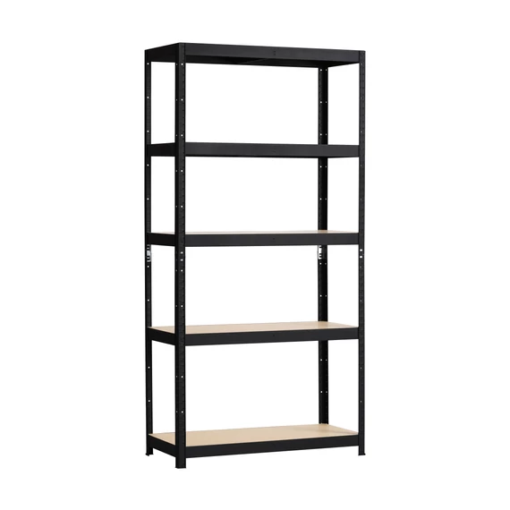 FÉM polc FEKETE 5 polcos HDF 180x90x40cm