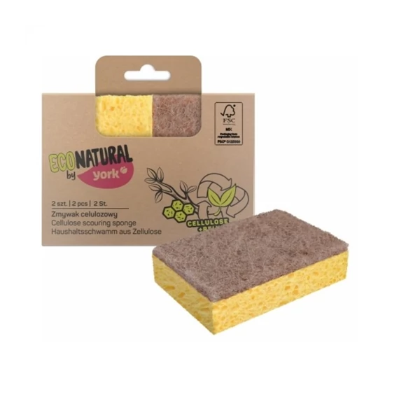 Mosogató szivacs cellulóz 2db 11x7x2,5 cm ECO NATURAL 3554