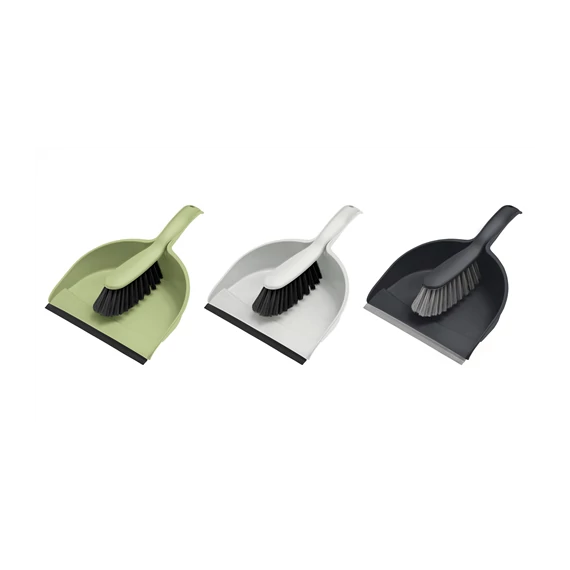 Szemeteslapát gumi éllel + kefe COMPACT MIX GREY 6205