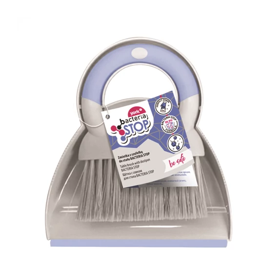Szemeteslapát gumi éllel + kefe BACTERIA STOP 6211