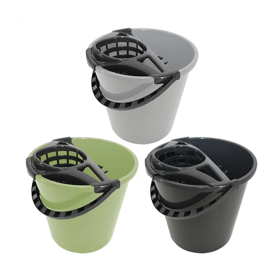 Vödör 10 L + csavaró MIX GREY 7003