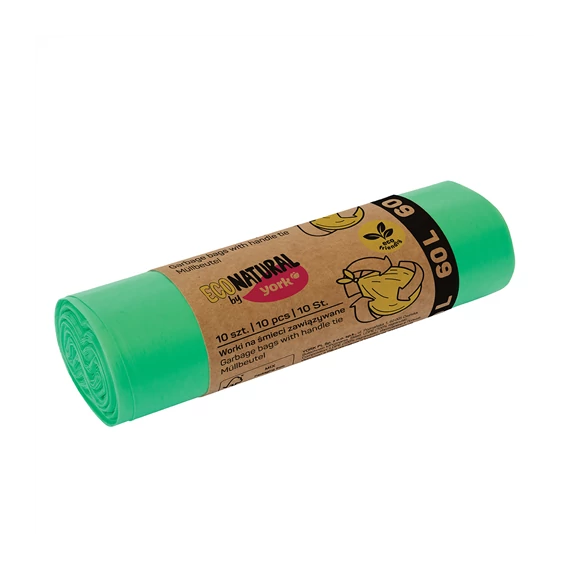 Szemeteszsák 60L / 10db hullámos ECO NATURAL 9006
