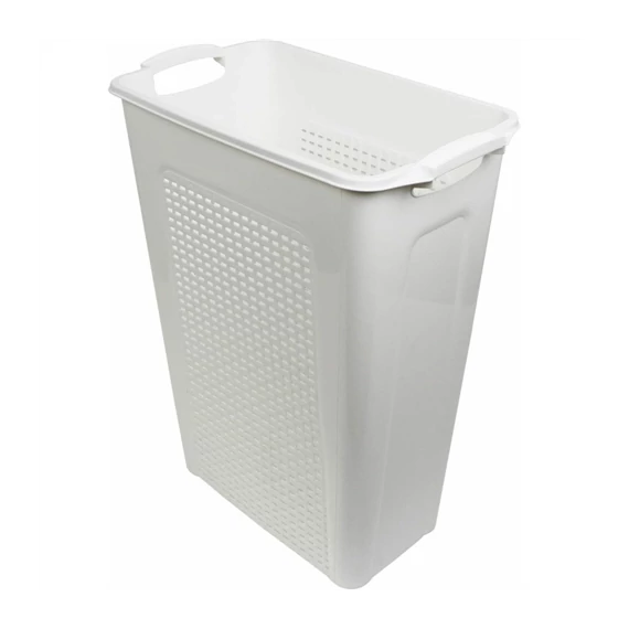 Szennyestartó 45L 44x26x58cm keskeny tető nélkül 1301-Fehér