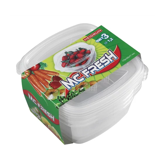 Mc Fresh Ételtároló 3 x 1,2L 17,5x16,5x7,7cm 1807