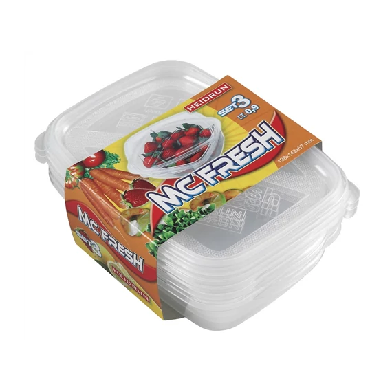 Mc Fresh Ételtároló 3 x 0,9L 19,8x14,2x5,7cm 1808