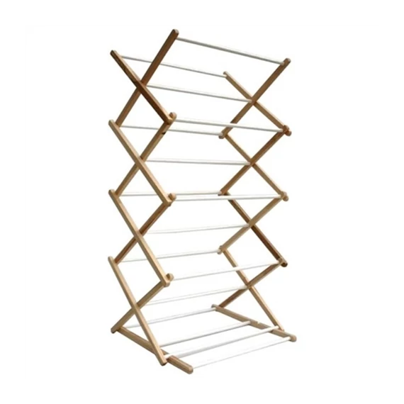 Ruhaszárító Fa Harmonika 5,5m 50x50x155cm