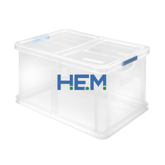 Unibox Tároló doboz 60L 60x40x30cm tetővel 7085
