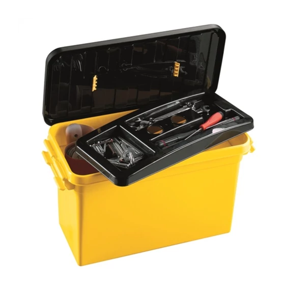 Briko-Box Tároló doboz 15L 41x20x24cm+szersz. Clippes tető 9641