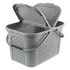 Kép 1/2 - Picnic kosár "rattan" 28L 35x46x28,5cm SZÜRKE 1065913000000