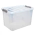 Kép 2/2 - Clipbox Tároló doboz 150L 80x50x50cm gurulós, Clippes tetővel 1618-2