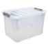 Kép 2/2 - Clipbox Tároló doboz 150L 80x50x50cm gurulós, Clippes tetővel 1618-2