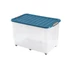 Kép 1/2 - Clipbox Tároló doboz 150L 80x50x50cm gurulós, Clippes tetővel 1618