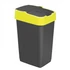 Kép 1/4 - Szemetes billenős 60L 40x33x67cm Push Up Fekete 1345-sárga