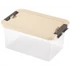 Kép 1/2 - Clipbox - Rattan Tároló doboz 8,0L 34x23x16cm Clippes tetővel 4602