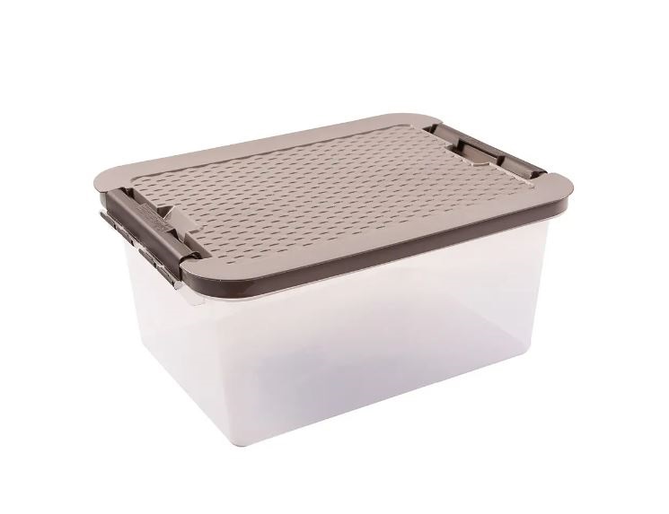 Clipbox - Rattan Tároló doboz 14L 40x29x18cm Clippes tetővel 4604