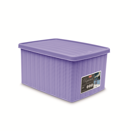 Rattan Tároló doboz 15L 21x39x29cm Elegance M Levendula 30014