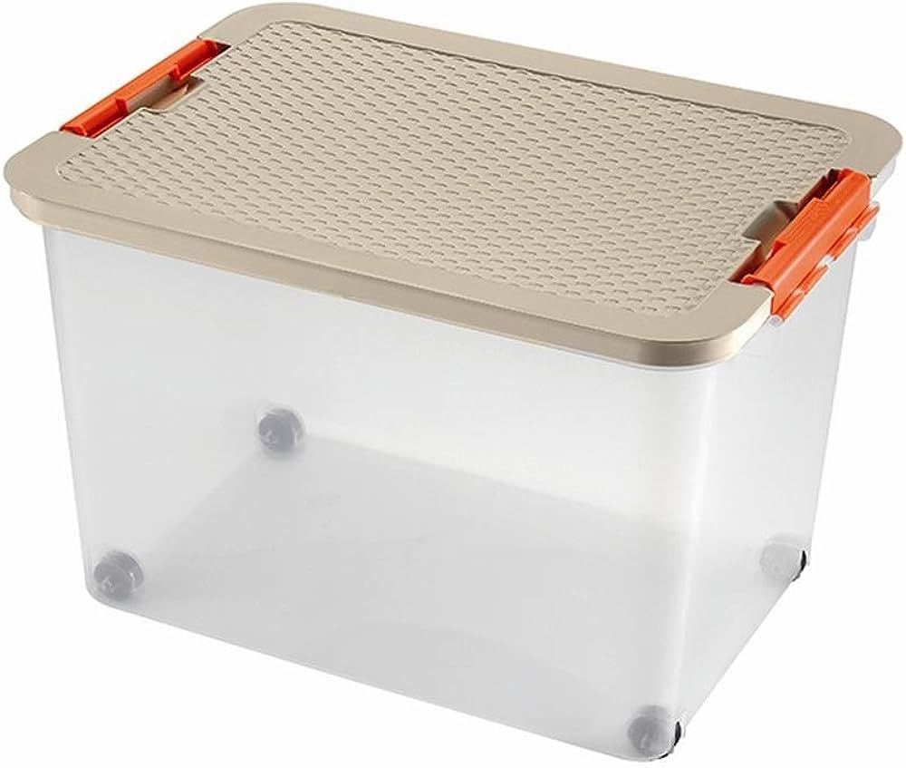Clipbox - Rattan Tároló doboz 45L 52x36,5x34cm gur. Clippes tető 4607